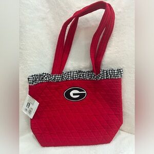 Officially Licensed University of Georgia Bulldogs quilted tote/ shoulder bag